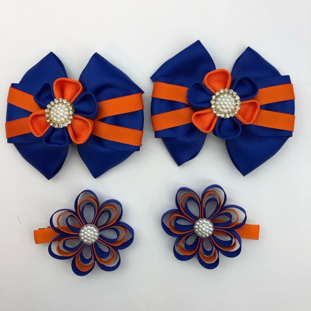 Hair bows ( set of four) alligator clips